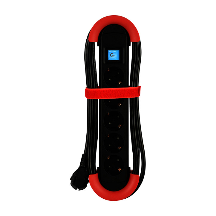 BACHMANN HOOK Indoor 5x Schutzkontakt Kunststoff mit Schalter 5m