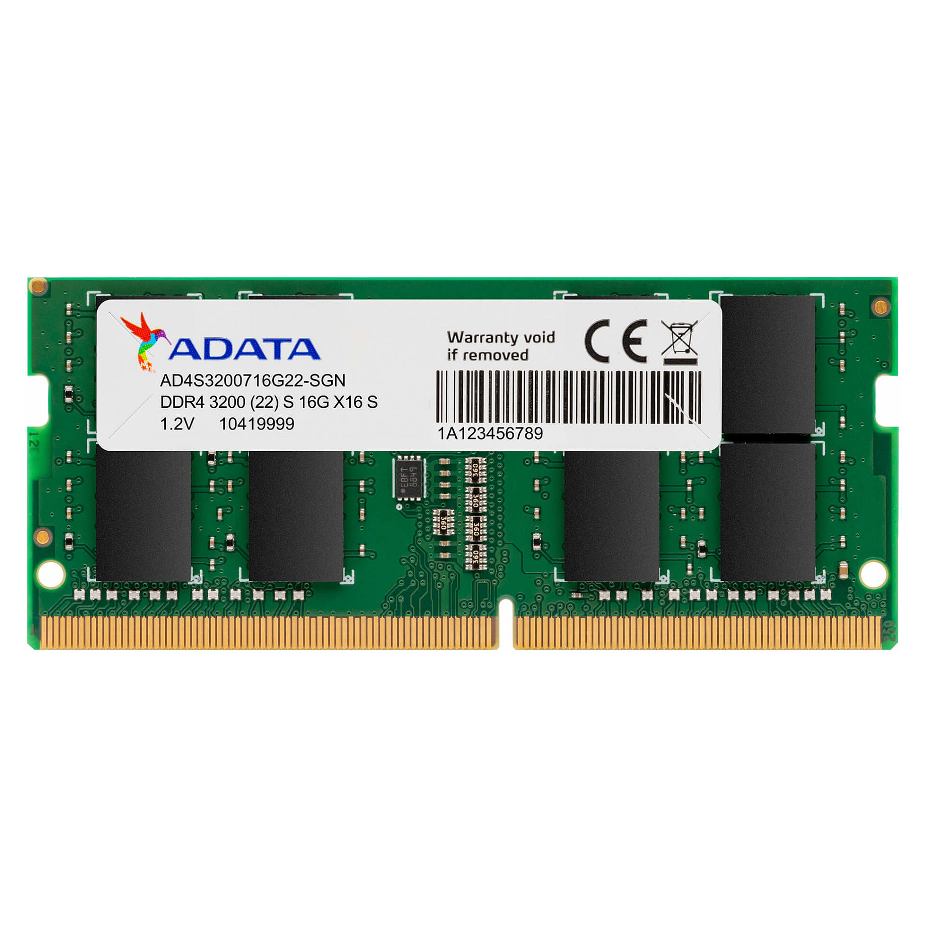 8GB ADATA SO-DIMM 3200 (grn, AD4S32008G22-SGN, Premier, INTEL XMP)