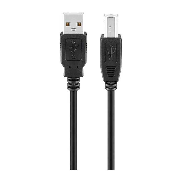 Goobay USB 2.0 Hi-Speed Kabel 5 m, Schwarz USB 2.0-Stecker (Typ A) > USB 2.0-Stecker (Typ B)