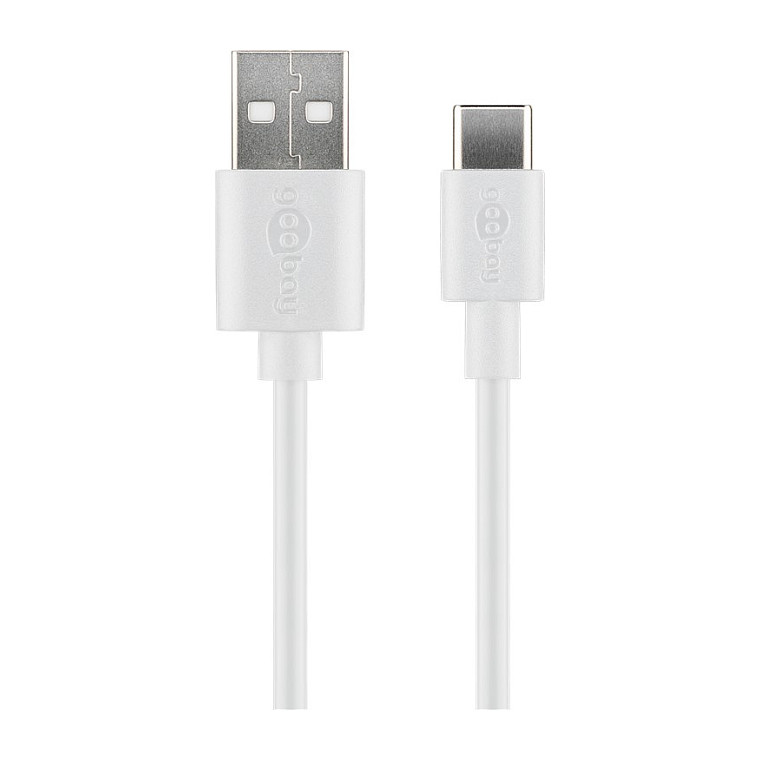 Goobay USB-C Lade- und Synchronisationskabel,1m, weiß