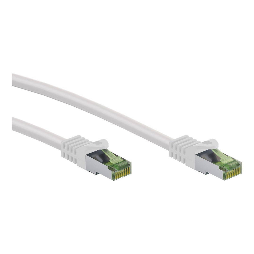 Goobay GHMT-zertifiziertes CAT 8.1 2m Patchkabel, S/FTP (PiMF), weiß