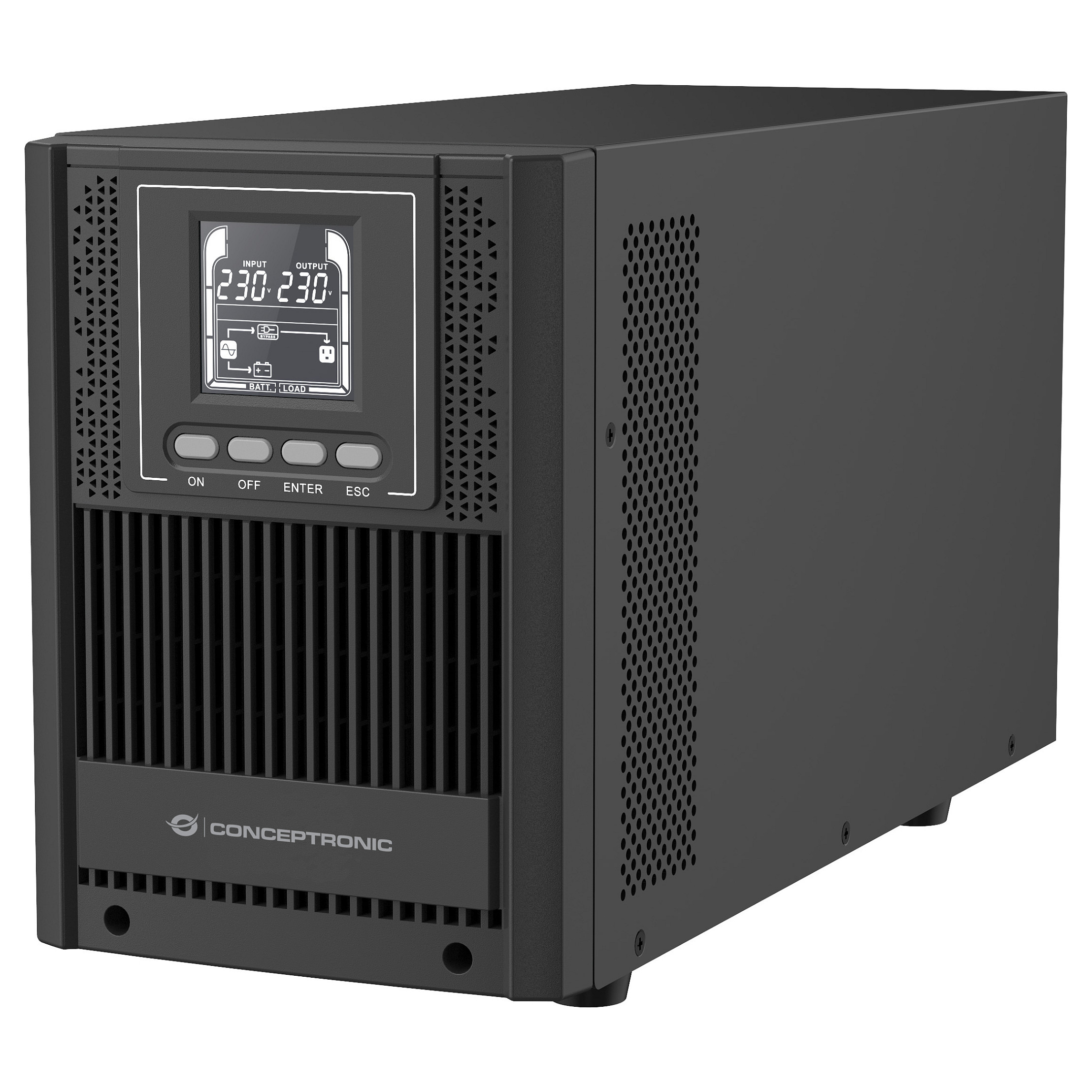 CONCEPTRONIC USV 2000VA/1800W/4xSchuko/USB/+ Online Tower sw