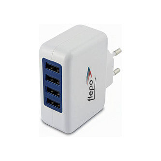 Flepo Netzteil USB 4-fach 100V/240V-4A