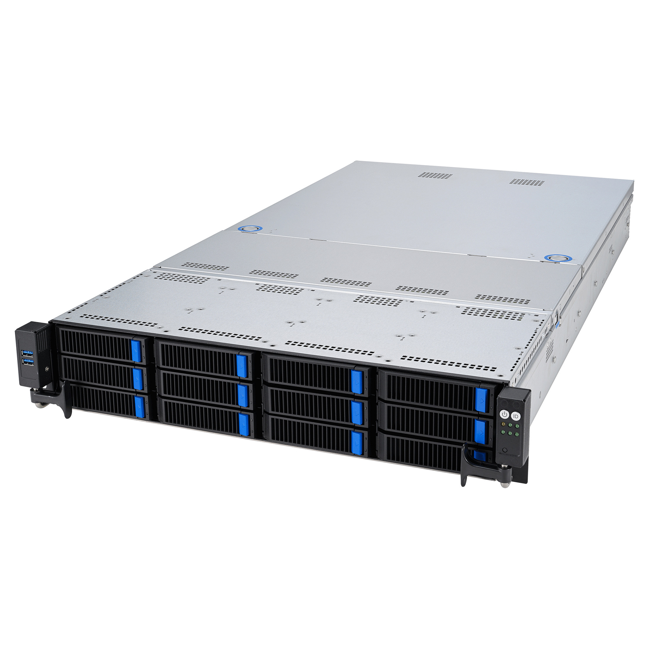 Barebone Server Asus Rack Server RS521A-E12-RS12U/1G/1.6kW/12NVMe/FAN/RH/OCP/GPU 2U Single Sockel SP5 90SF03X1-M000C0