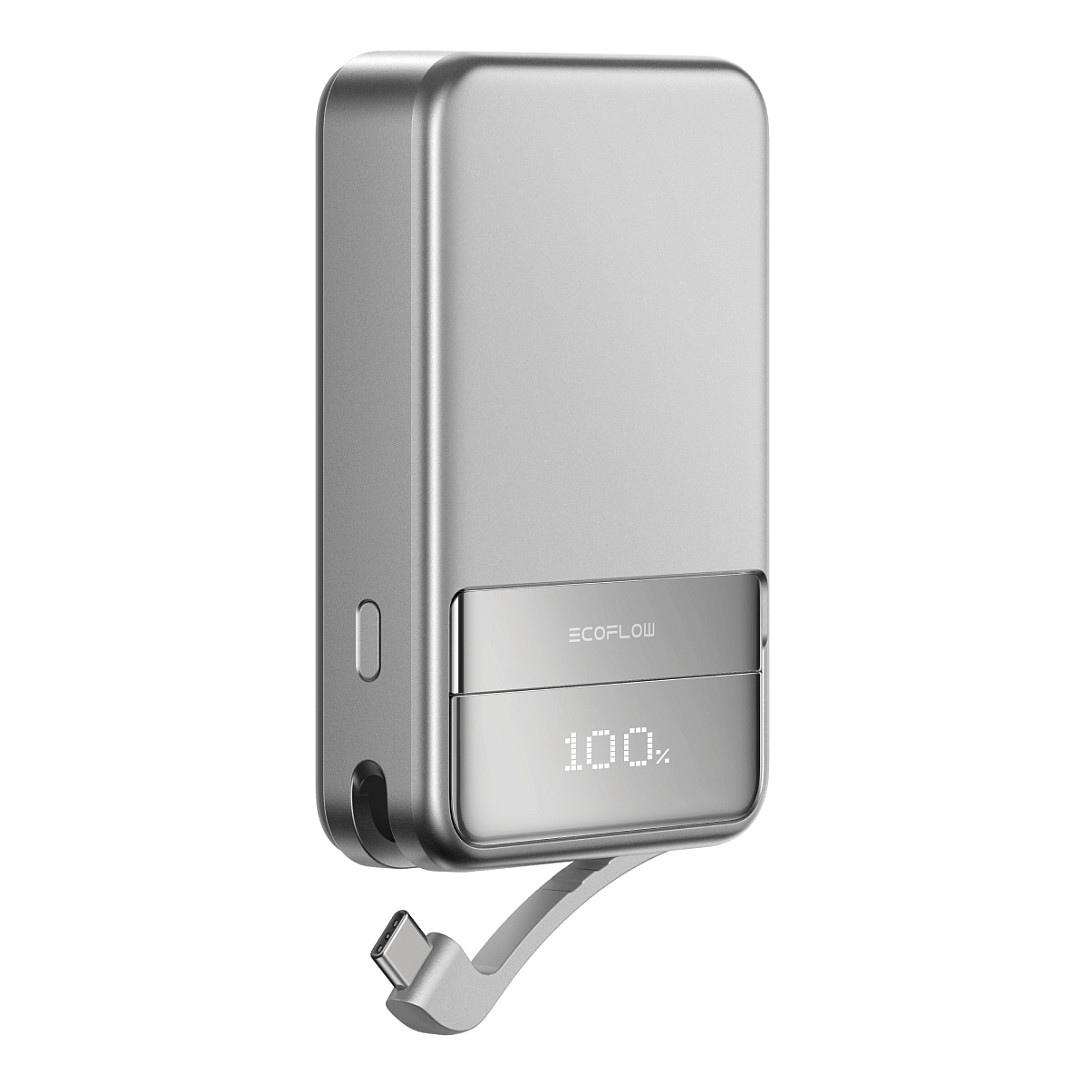EcoFlow Rapid 5000 Powerbank Silber 65W Kabel 15W Wireless Schnellladen