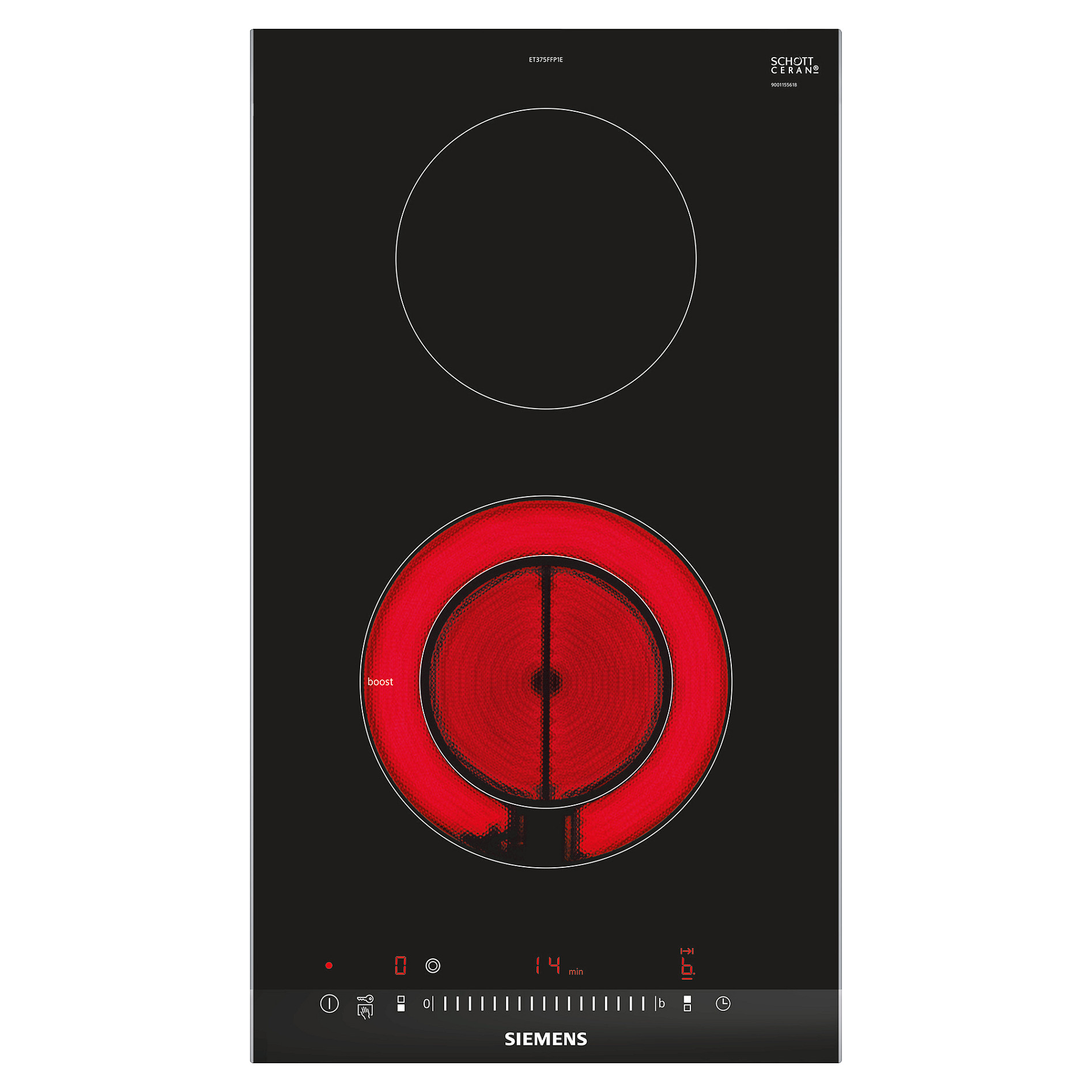 Siemens ET375FFP1E iQ300 Einbau-Kochfeld autark 30cm Design-Rahmen