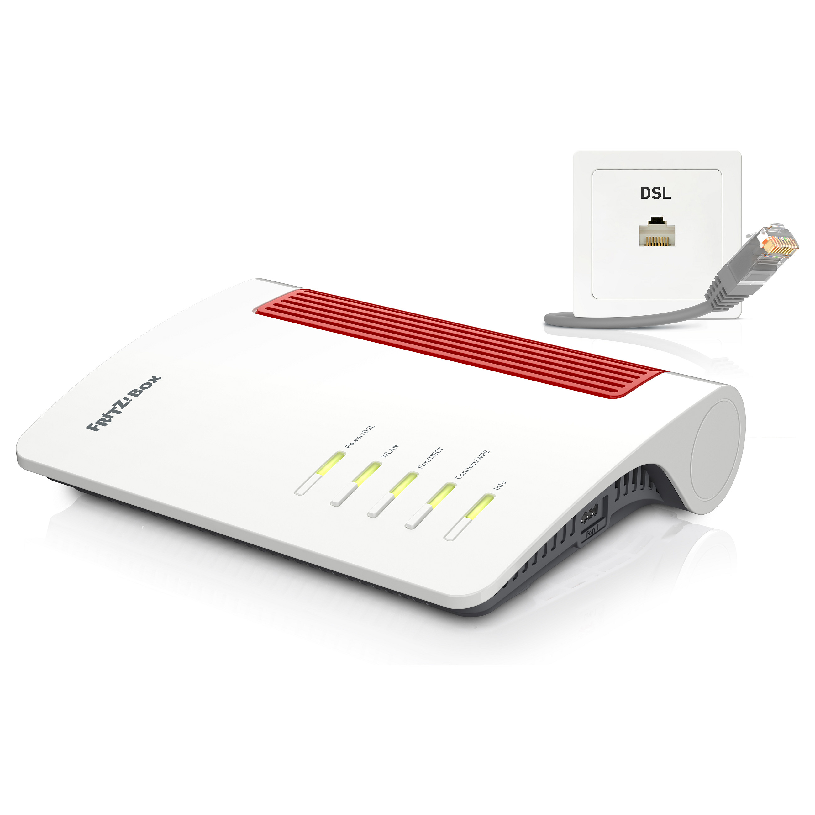 FRITZ! Box 7690 International, Wi-Fi 7 (802.11be), Dual-Band (2,4 GHz/5 GHz), Ethernet/LAN, ADSL2+,