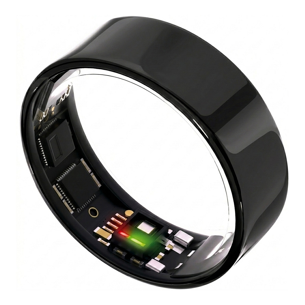 ULTRAHUMAN Ring Air - Smart Ring für Frauen und Männer - Schlaf -und Fitness Tracking Wearable - Herzfrequenz - Smartring Aster Black Größe 13