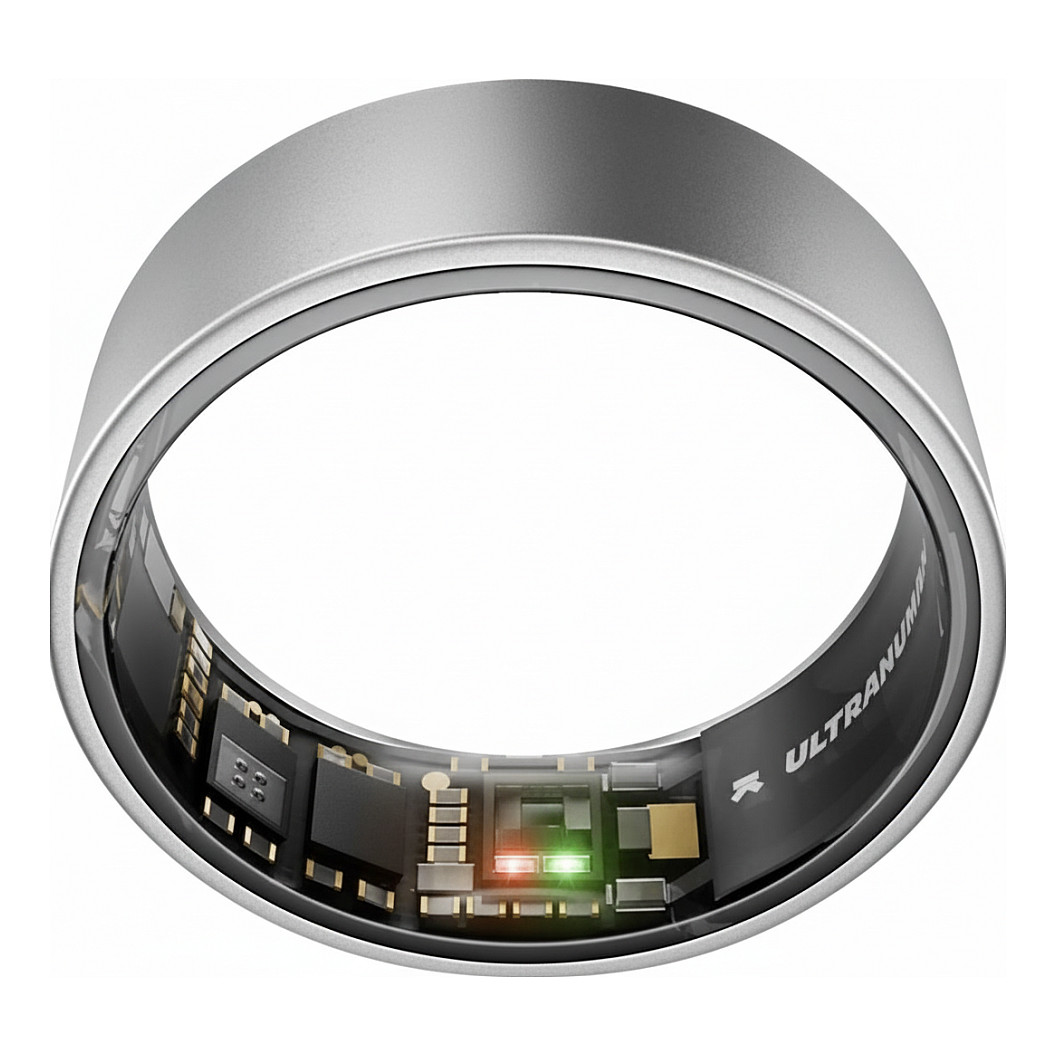 ULTRAHUMAN Ring Air - Smart Ring für Frauen und Männer - Schlaf -und Fitness Tracking Wearable - Herzfrequenz - Smartring Raw Titanium Größe 10