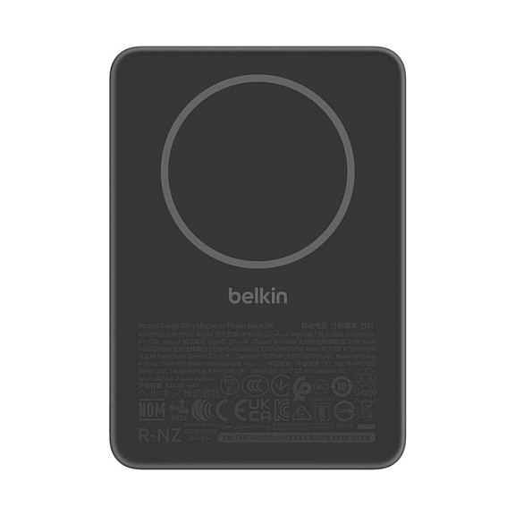 Belkin BoostCharge Slim 5000mAh mag.Powerb. 7,5W schw.BPD010hqBK