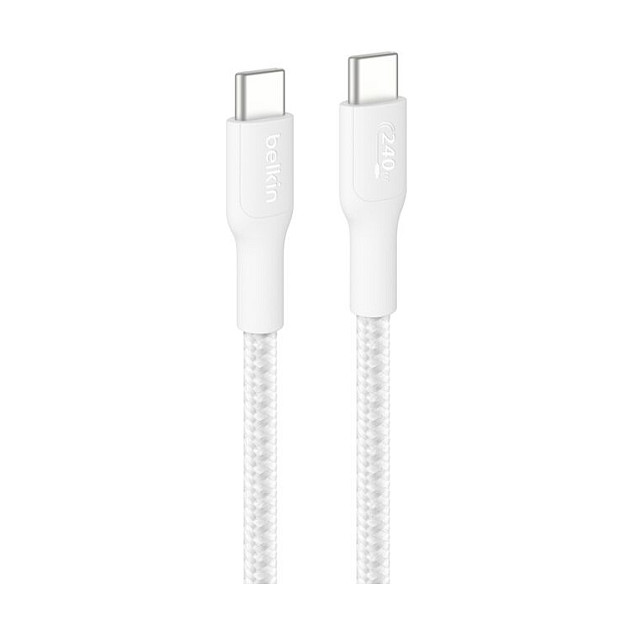 Belkin USB-C/USB-c Kabel 240W 3m geflochten, wei CAB025hq3MWH
