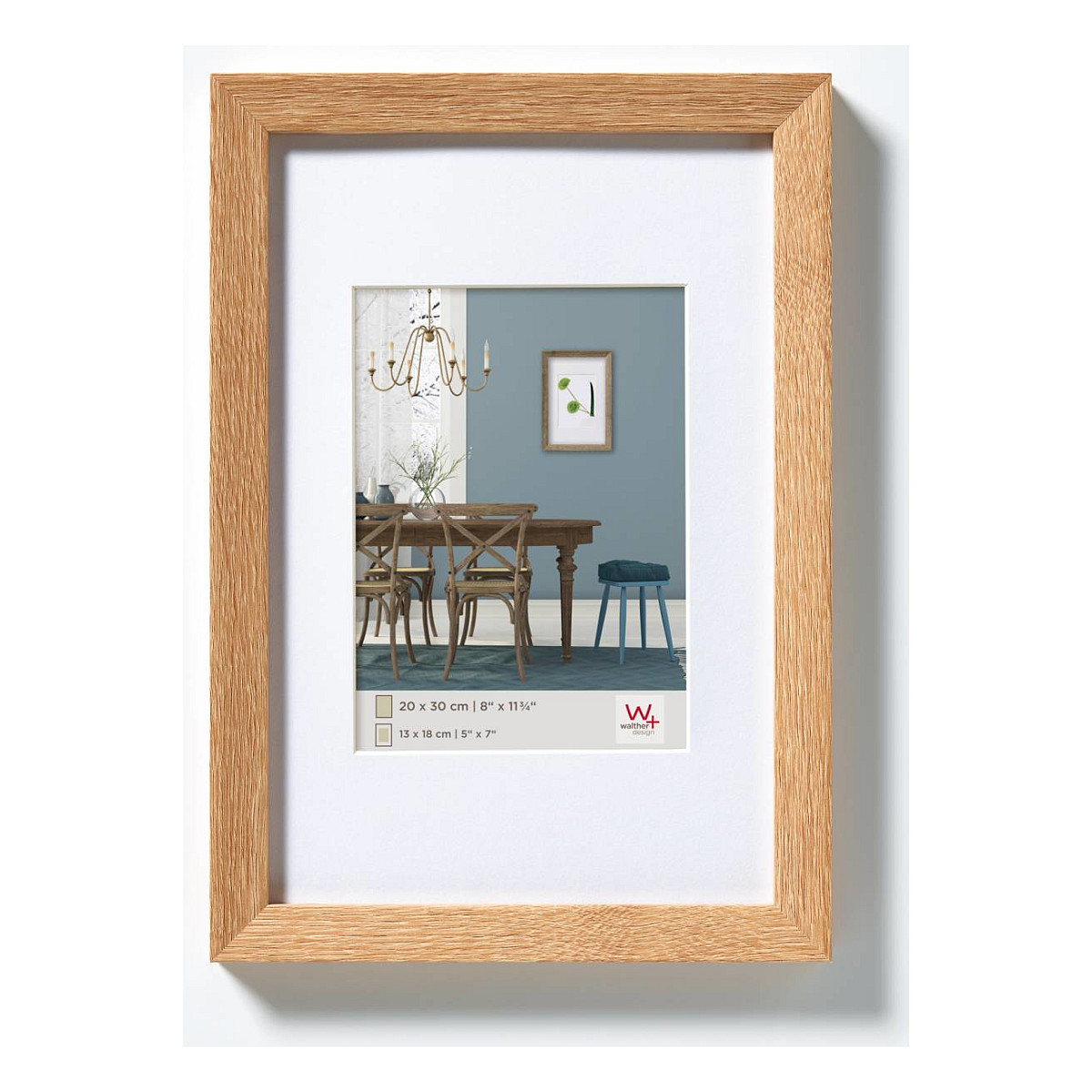 Walther Fiorito eiche hell 15x20 Holz inkl. Passepartout EF520E