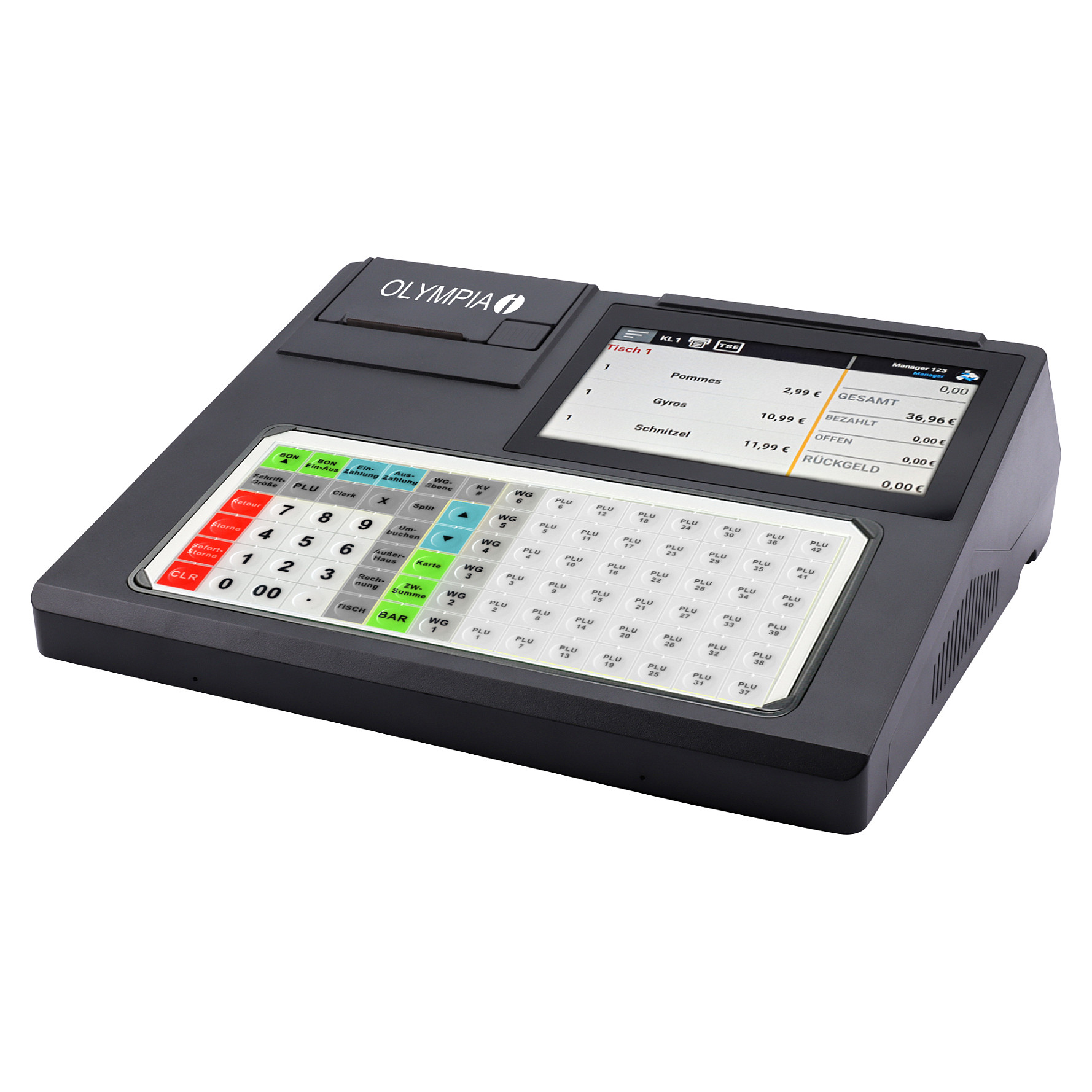 OLYMPIA Registrierkasse K200 Plus schwarz