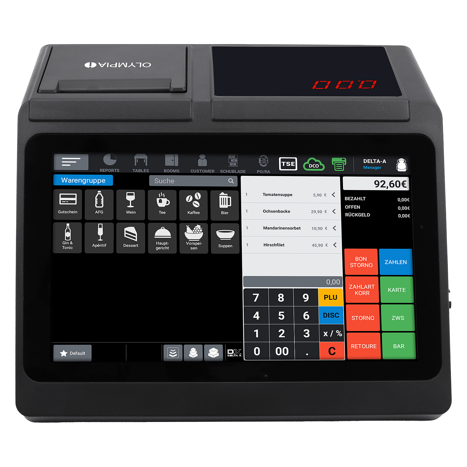 OLYMPIA Registrierkasse T110 schwarz