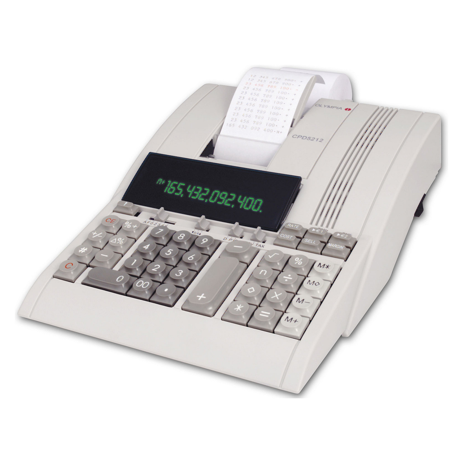 Olympia Tischrechner CPD 5212 +Drucker weiss