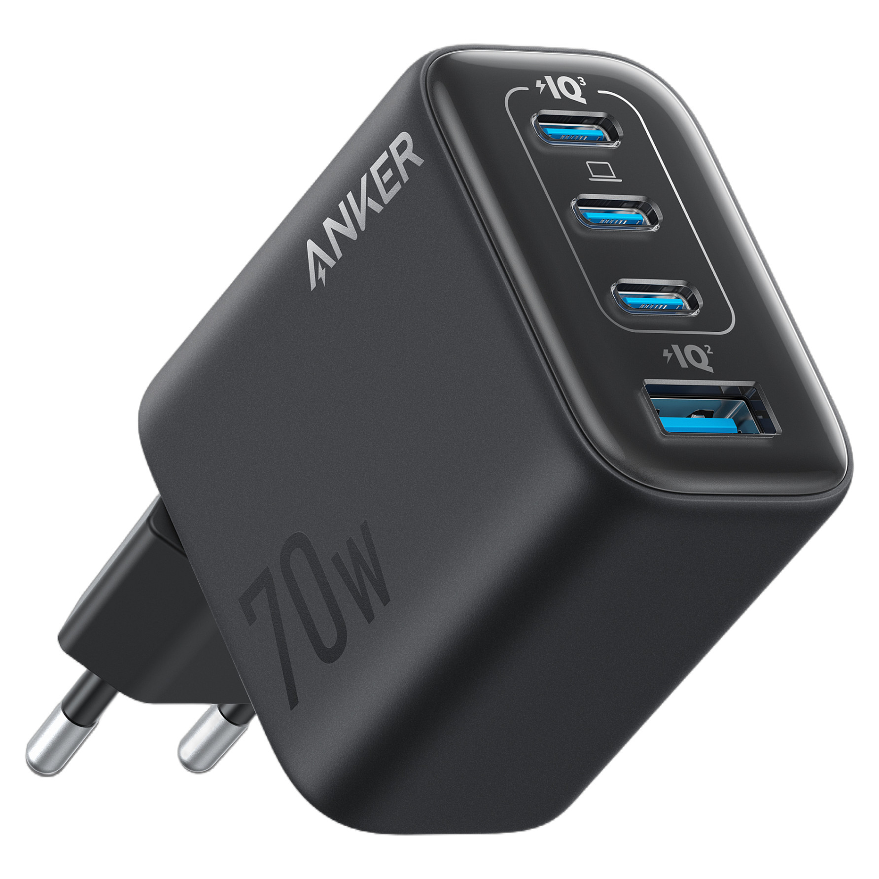 ANKER Zolo Charger 70W Ladegert 3x USB-C 1x USB-A dunkelgrau