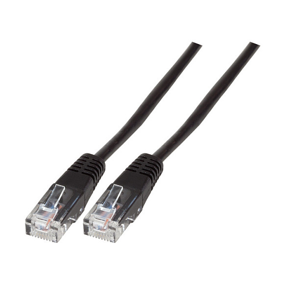 EFB Modularkabel RJ45 (8/4) - RJ45 (8/4), vergossen, schwarz, 3 m