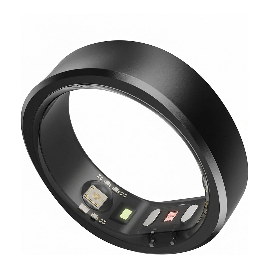 RingConn Smart Ring Gen2 für Frauen und Männer - Schlaf- und Fitness Tracking Wearable - Herzfrequenz - Matt-Schwarz Größe 10