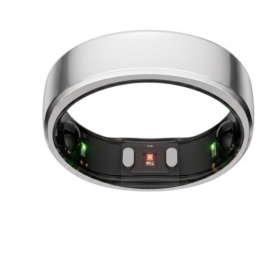 RingConn Smart Ring Gen2 für Frauen und Männer - Schlaf- und Fitness Tracking Wearable - Herzfrequenz - Zukunftssilber Größe 8