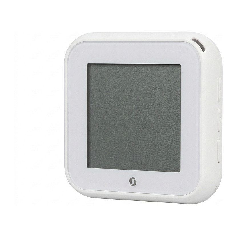 Shelly · Plug & Play · Blu ZB H&T Display White · Temperatur- & Feuchtigkeitssensor · E-Paper Display · Bluetooth · Zigbee · Weiß