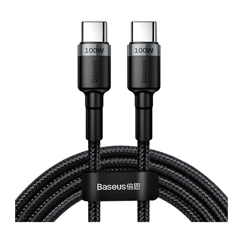 Cafule Grey/Black - USB Type C to Type C Cable 100W 2m