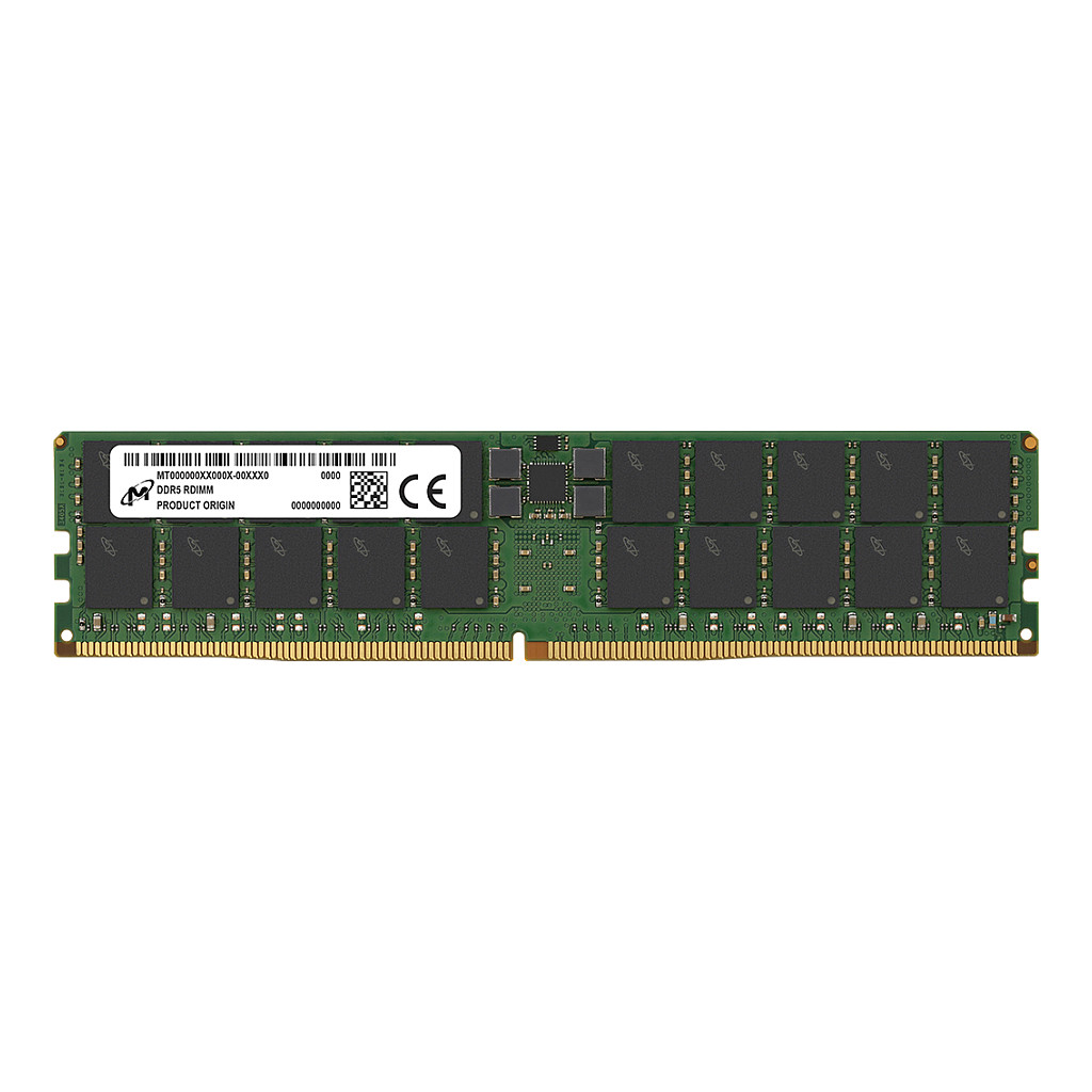 96GB Micron RDIMM 2Rx4 6400 CL52 (24Gbit) Single Pack