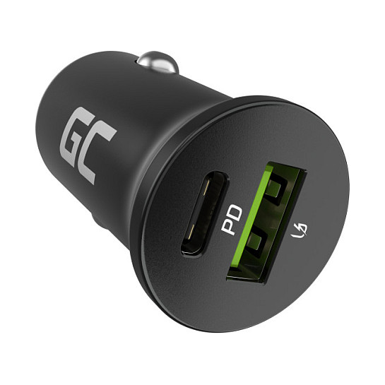 Green Cell Autoladegert 38W GC PowerRide Nano38 mit USB-C USB-A Power Delivery und Ultra Charge Schnellladung