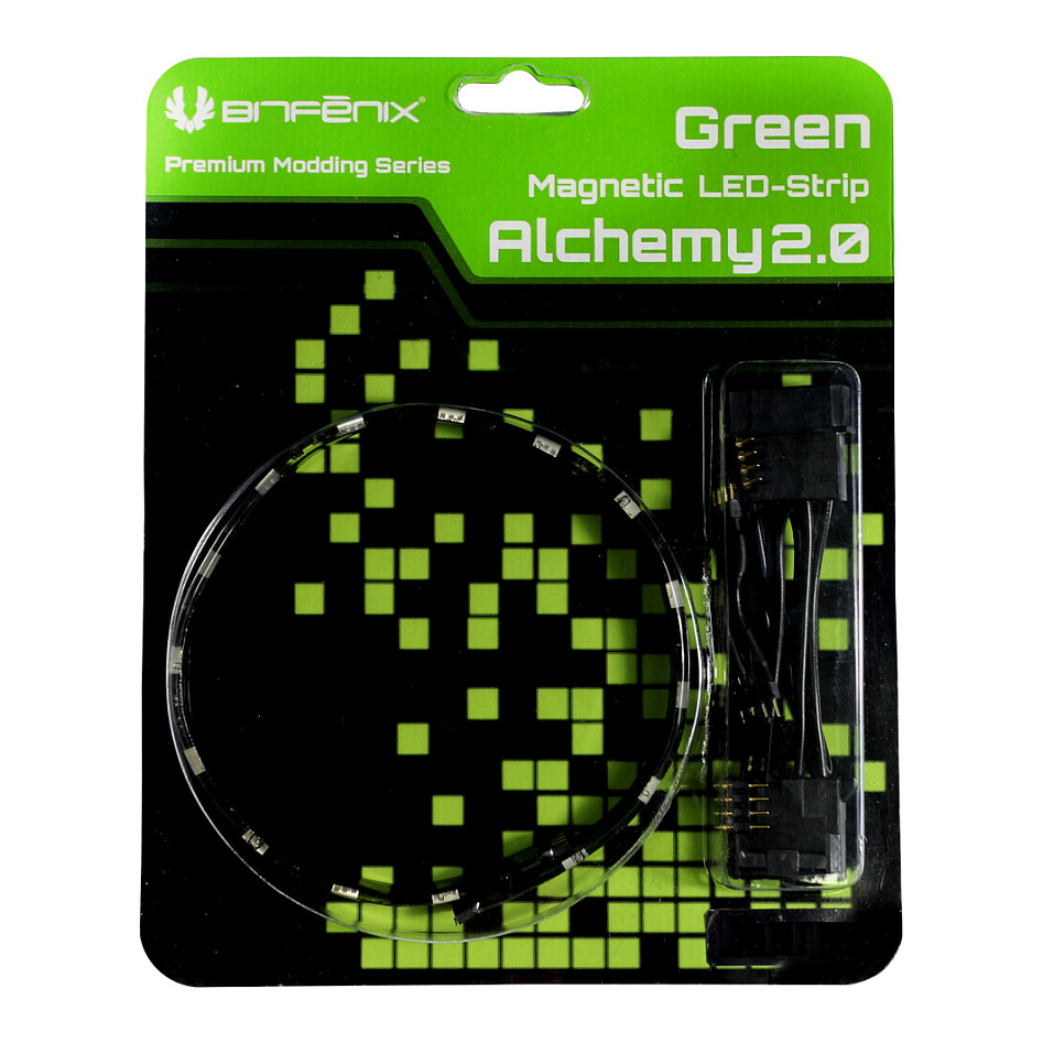 BitFenix Alchemy 2.0 Magnetic LED-Strip - 12cm, 6 LEDs, grün