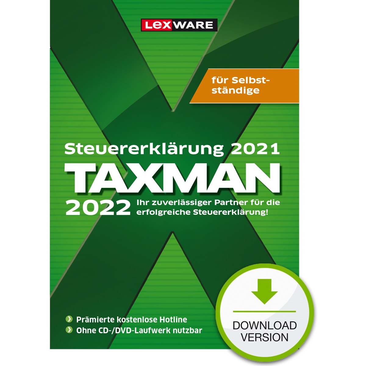 Lexware TAXMAN 2022 für Selbstständige - 1 Device, ESD-DownloadESD
