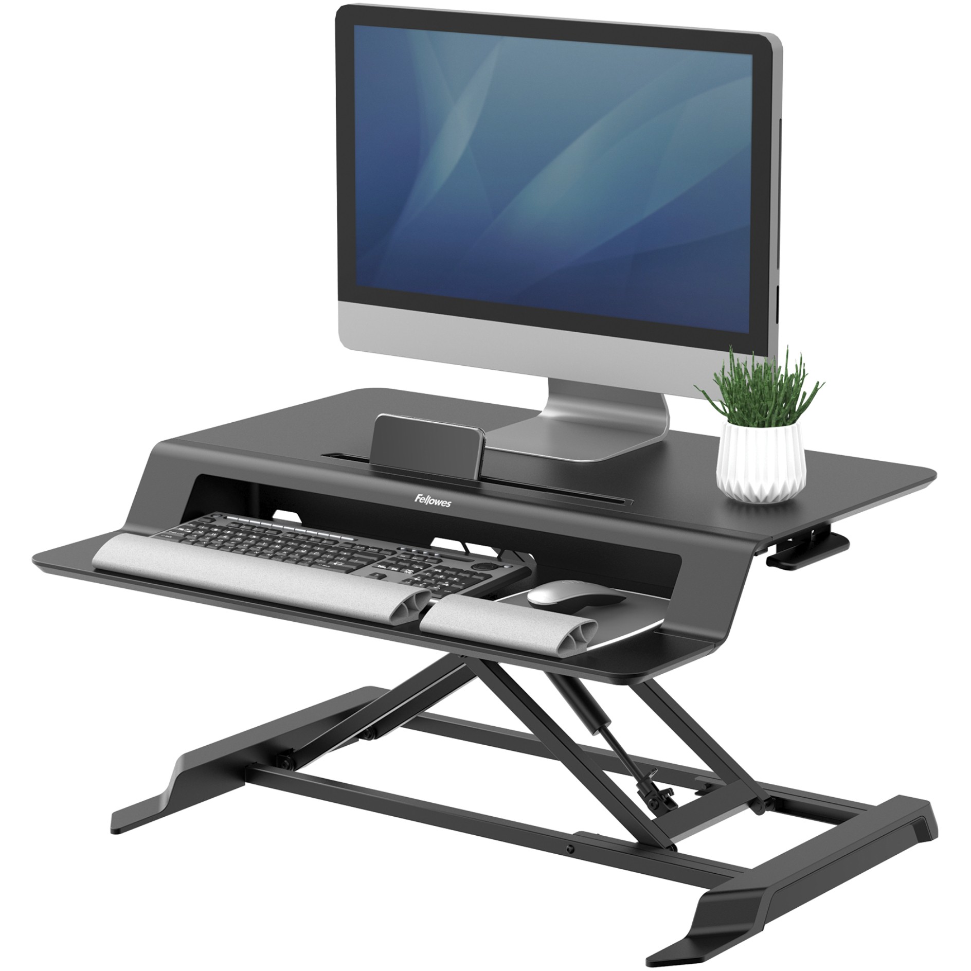 Fellowes LOTUS LT Sitz-Steh-Workstation Schwarz