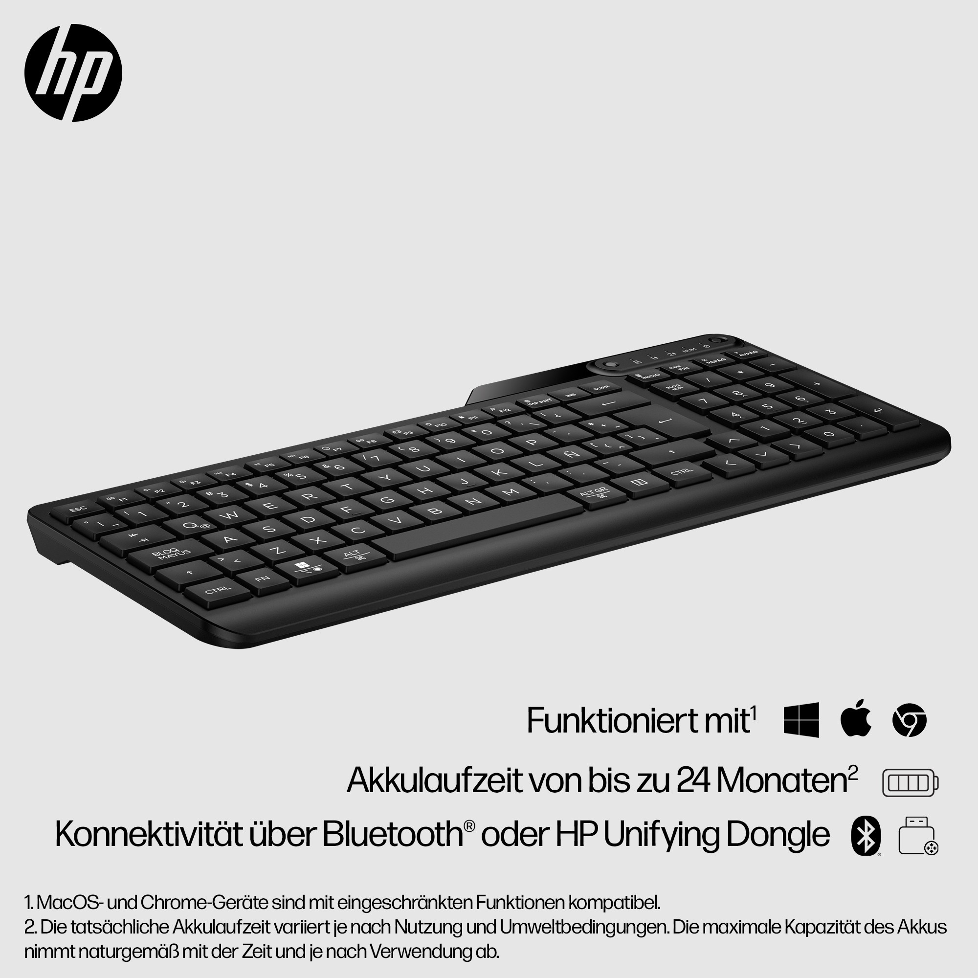 HP 475 Dual-Mode Wireless Keyboard SmartBuy (DE)