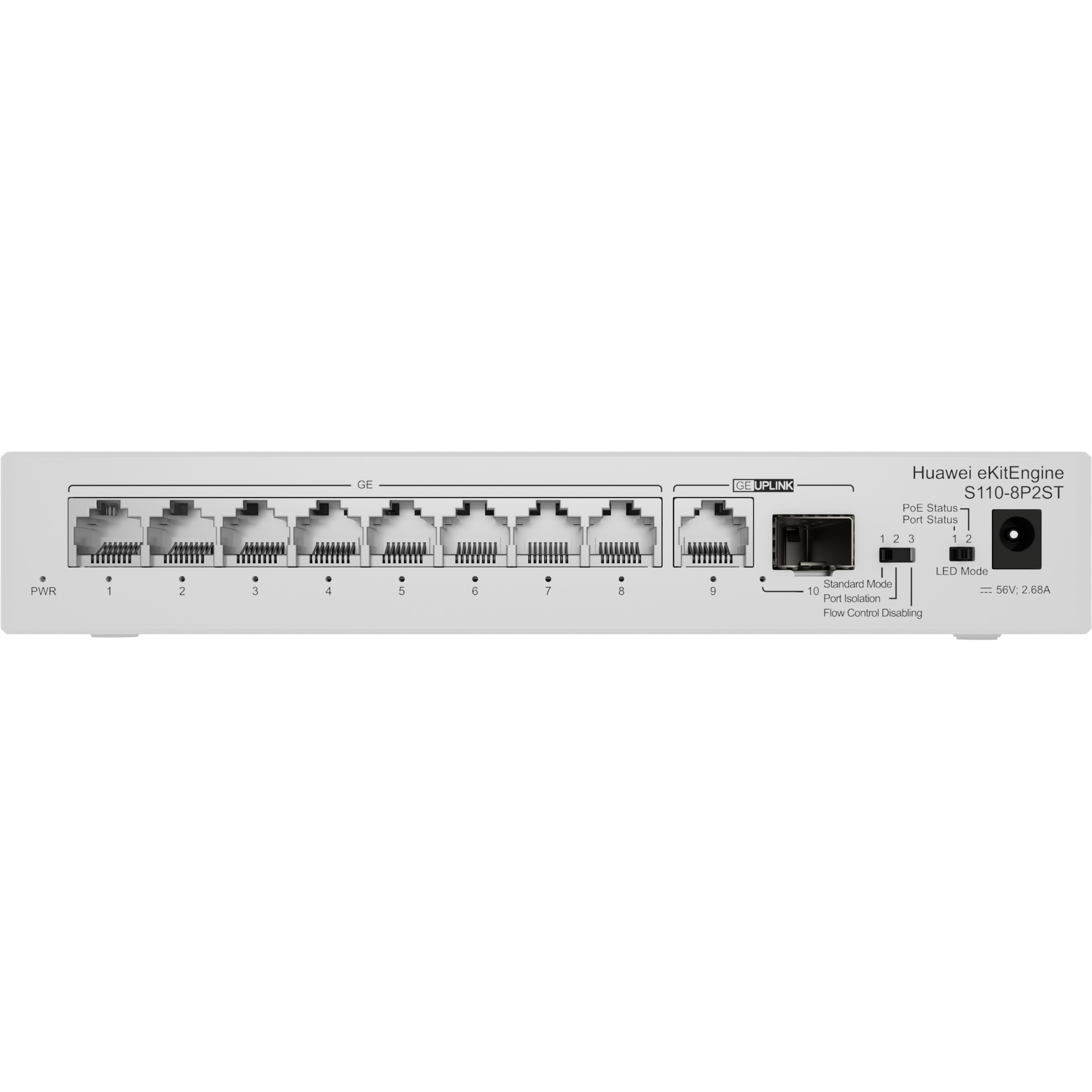HUAWEI S220-48P4S 48x10/100/1000BASE-T ports 380W PoE+ 4xGE SFP ports built-in AC power eKit