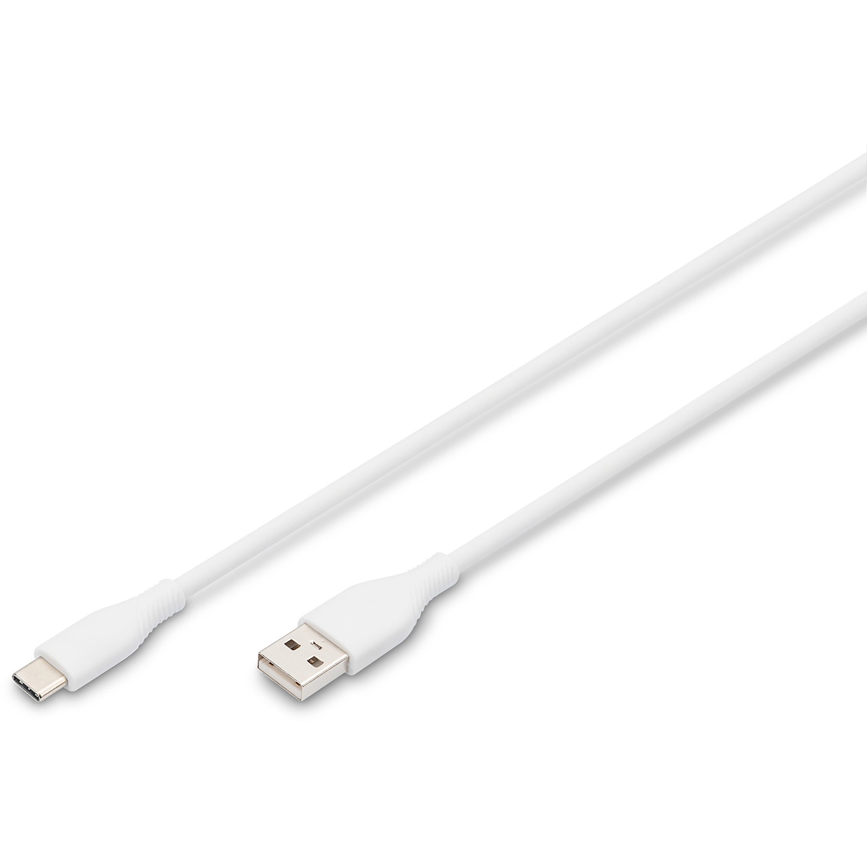 Digitus USB-A > USB-C 2.0 (ST-ST) 2m Ladekabel Silikon 60W Weiß