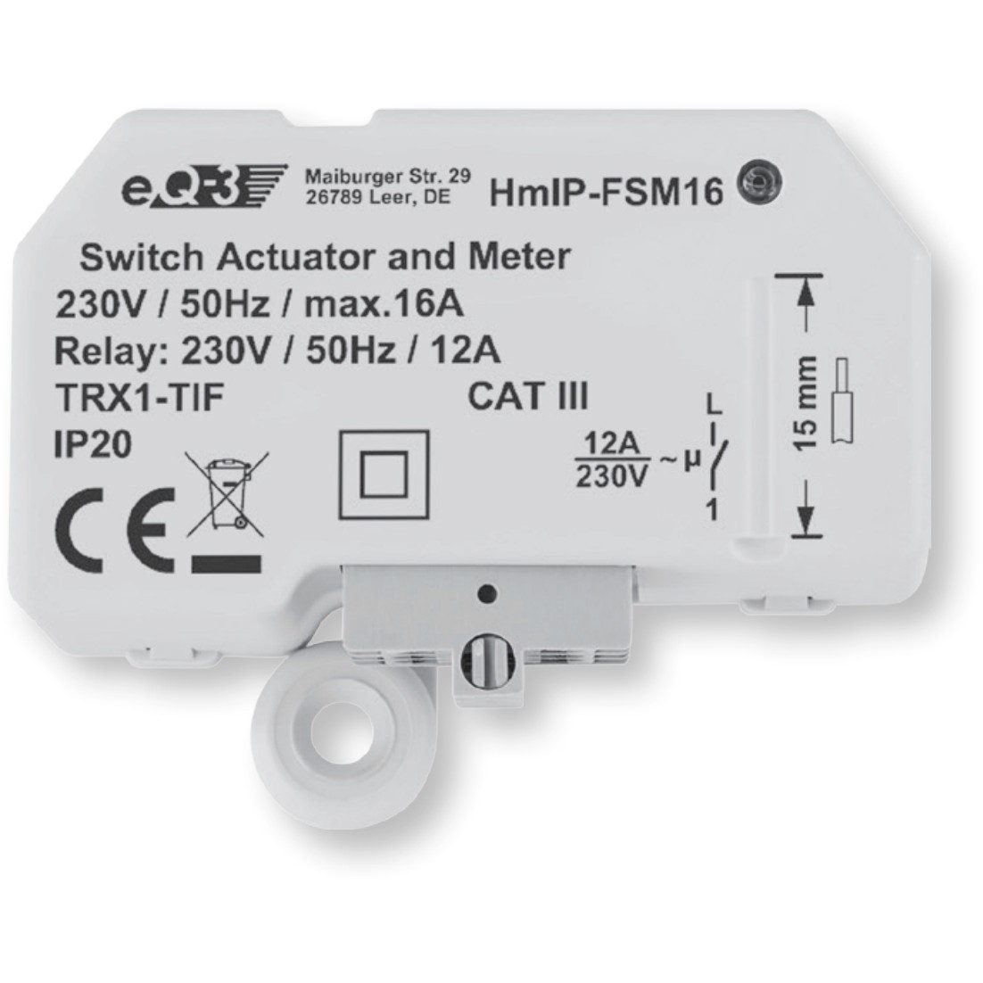 Homematic IP Schalt-Mess-Aktor (16A) - Unterputz