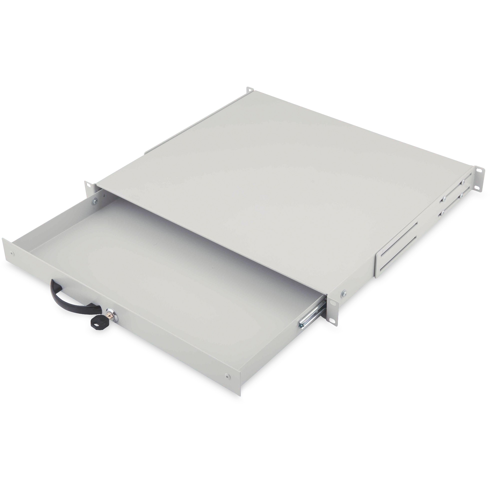 DIGITUS Schublade 1HE 483mm grau abschließbar