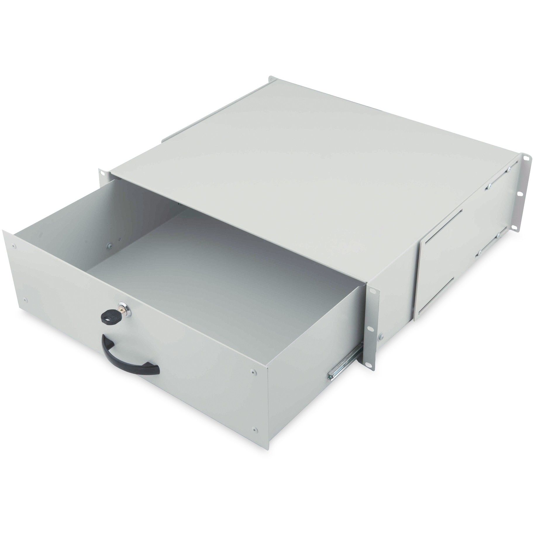 DIGITUS Schublade 3HE 483mm grau abschließbar