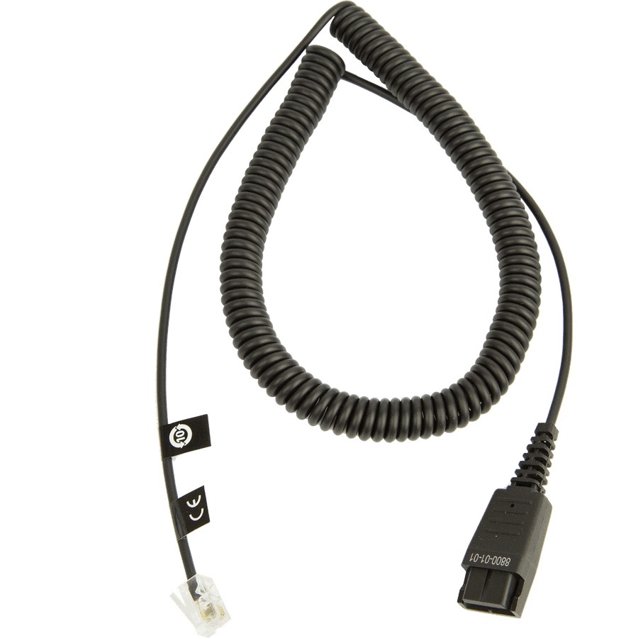 Jabra Kabelunterteil QD auf RJ10 (Regel-Belegung, 2 m, spiral)