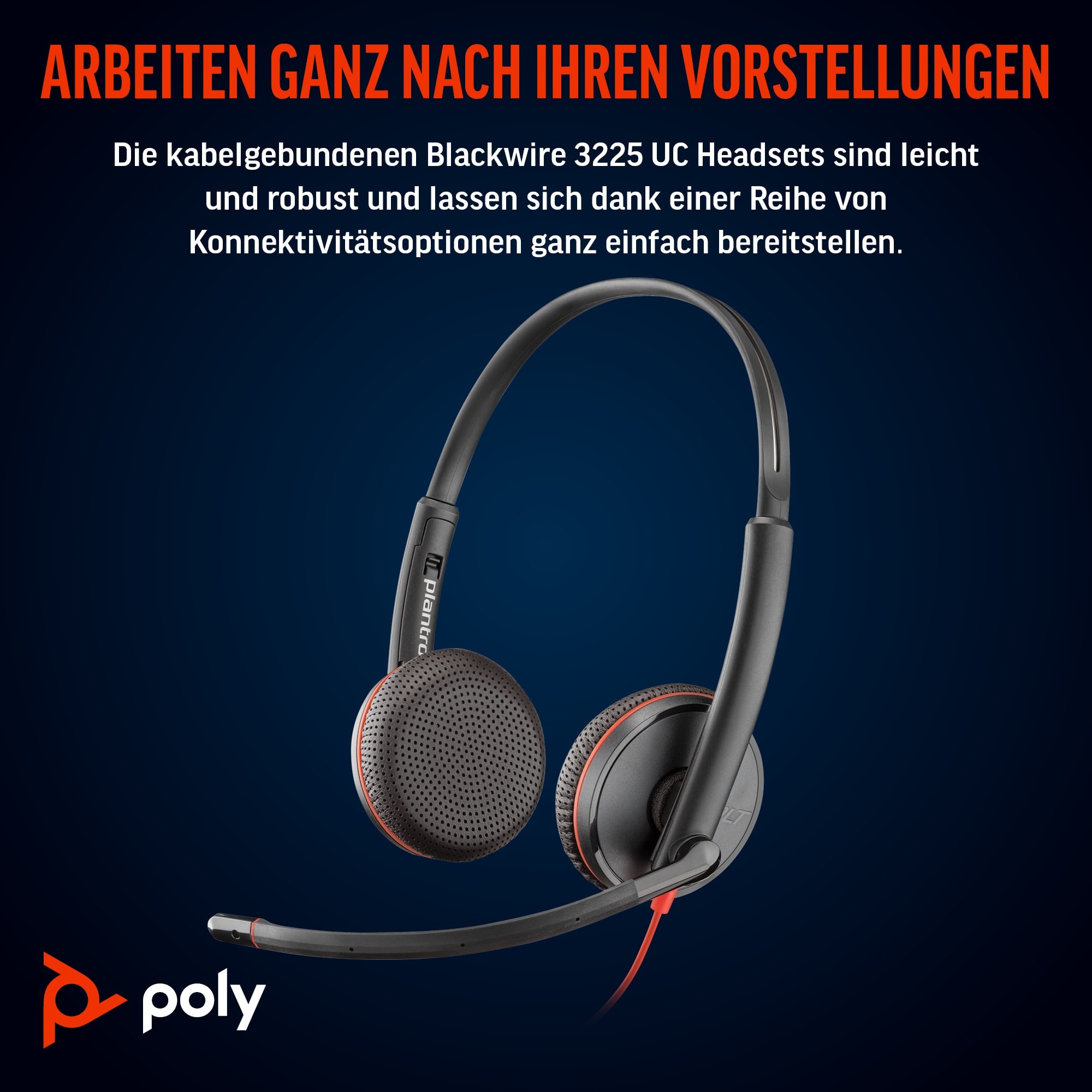 Poly Headset Blackwire C3225 Stereo USB-C/A & 3.5 mm