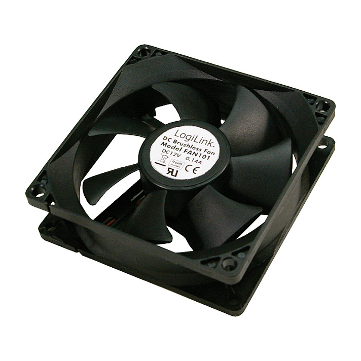 Fan 80x80x25, black,