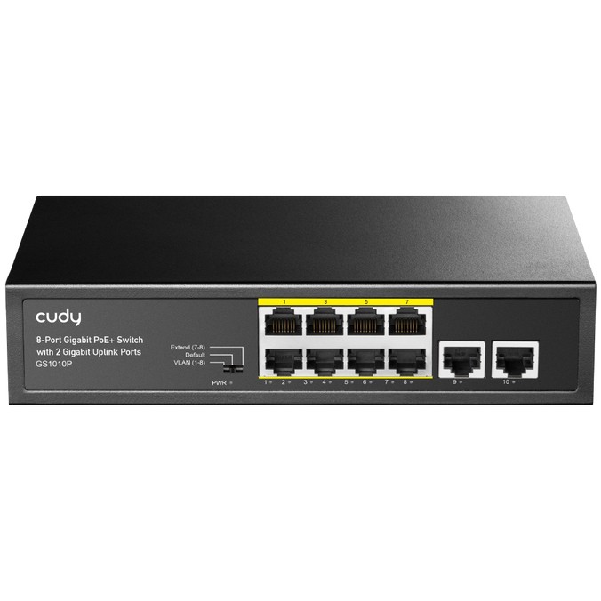 8P Cudy GS1010P RM PoE+