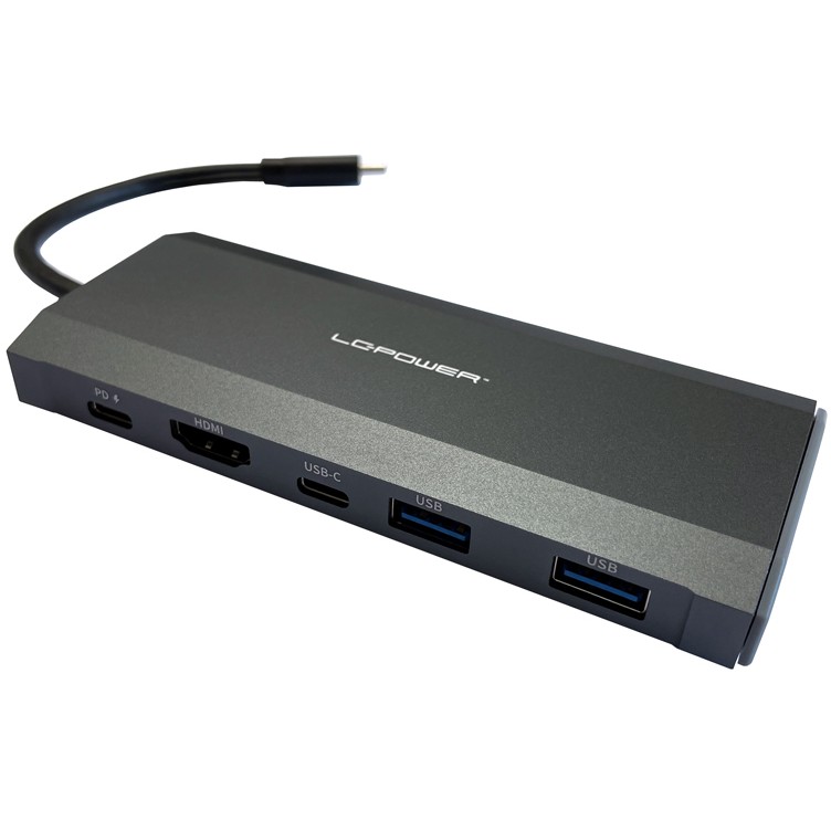 LC-Power LC-HUB-C-MULTI-7-M2 USB-C auf 2xUSB-A/2xUSB-C/HDMI