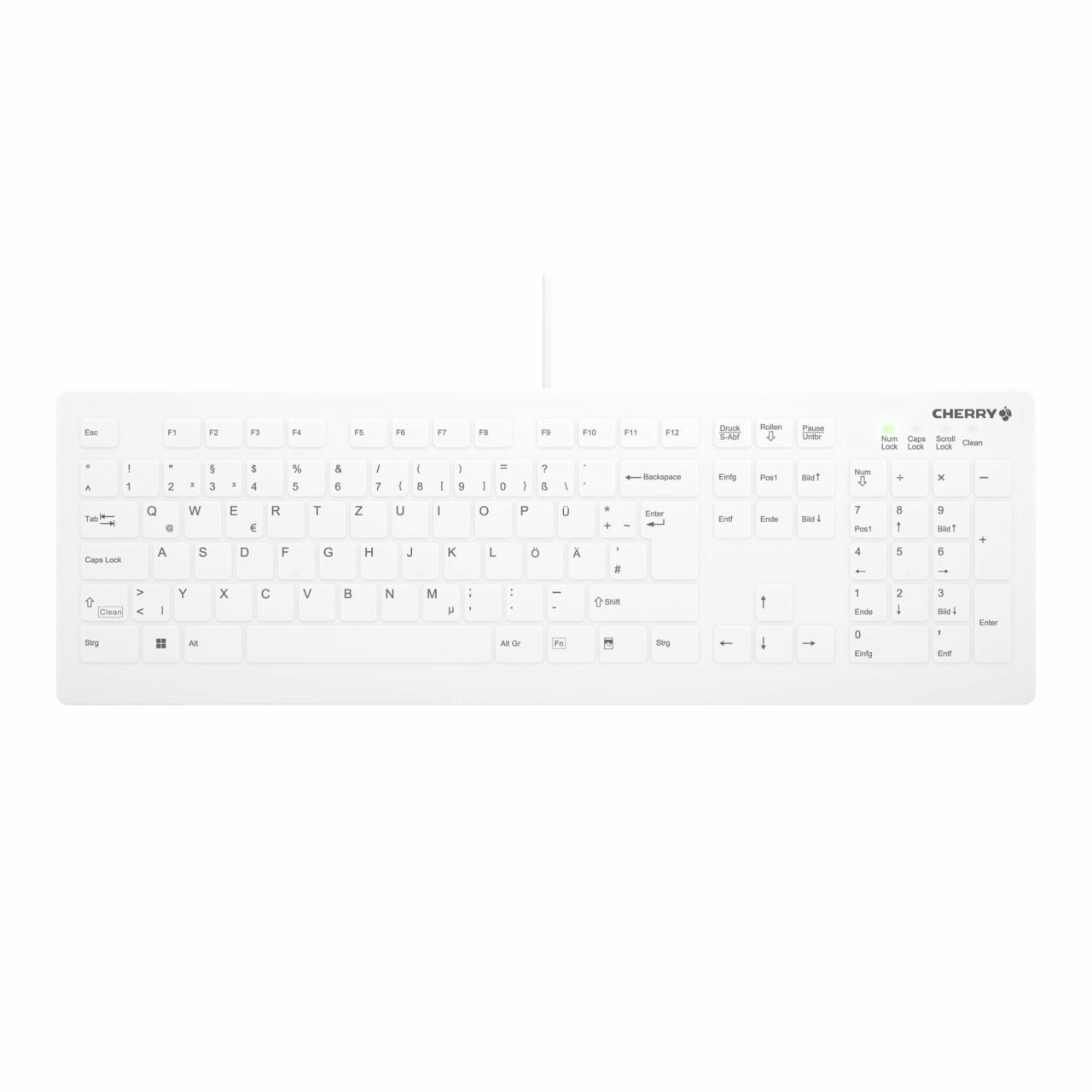 Cherry Keyboard AK-C8112 Medical corded sealed [DE] white IP68 kabelgebunden, vollversiegelt, IP68