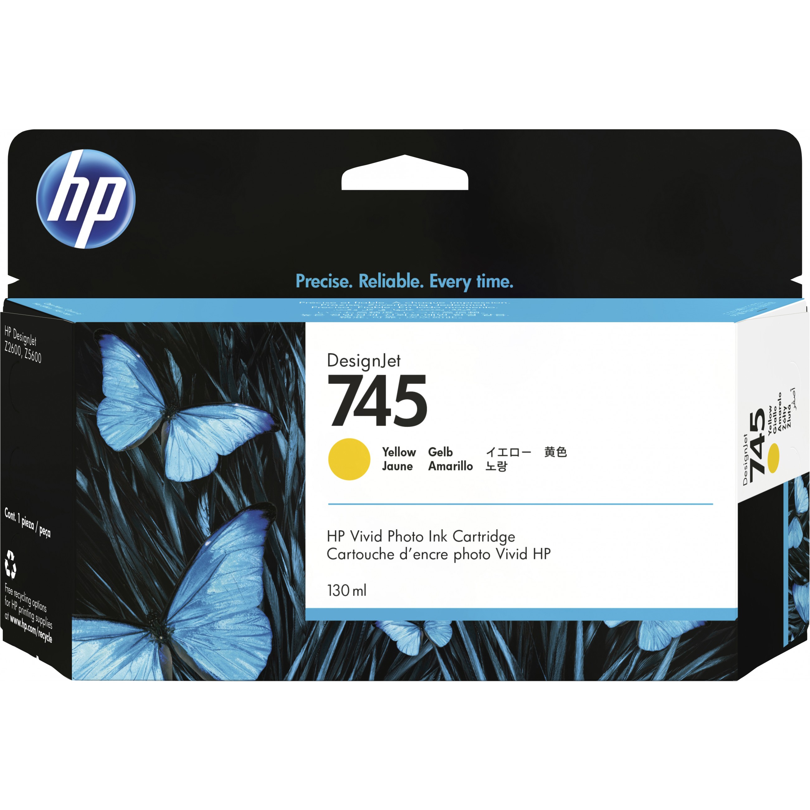 HP 745 Tintenpatrone gelb 130ml