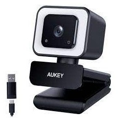 Aukey PC-LM6 Stream Series with Ring Light Full HD Webcam with 1/3