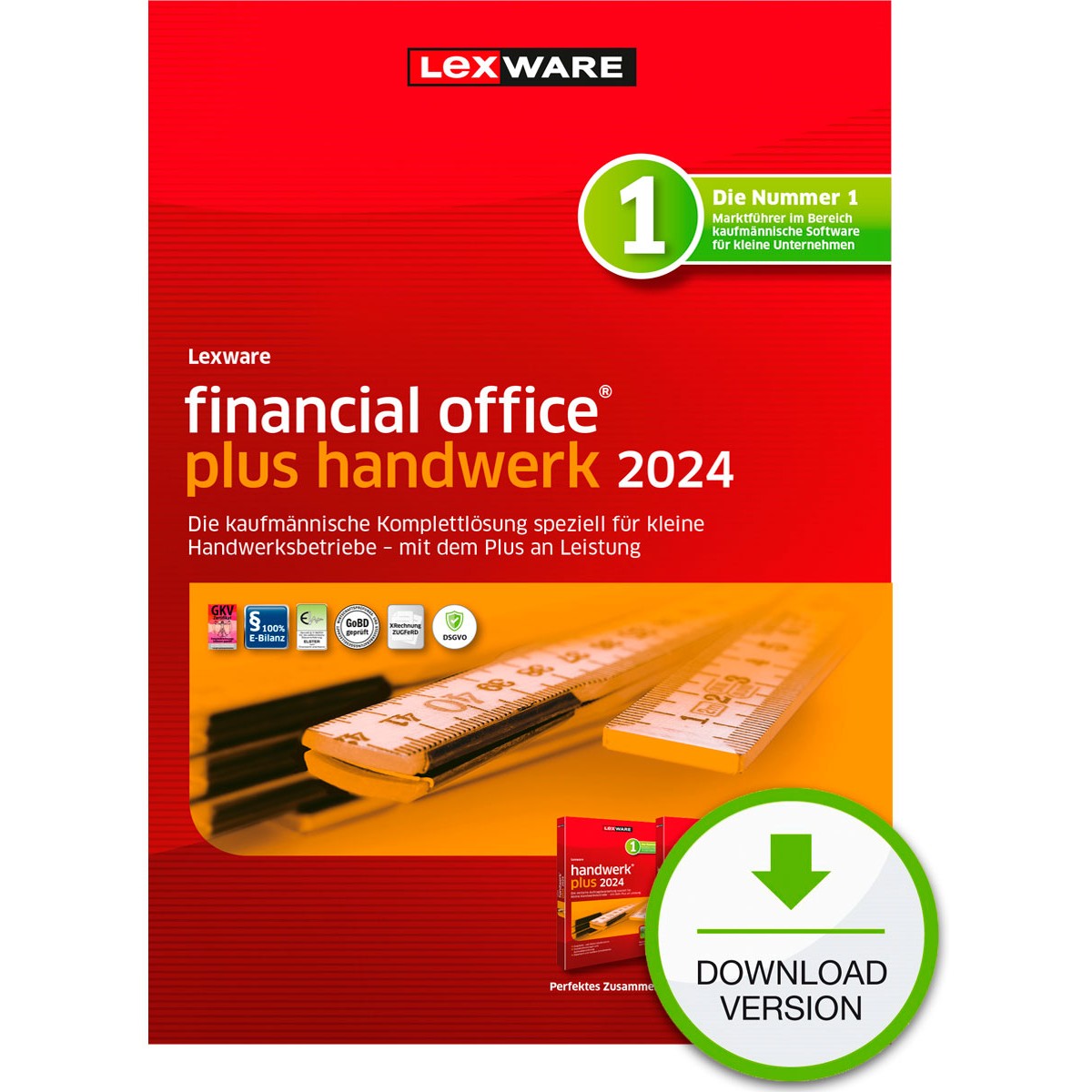 Lexware Financial Office Plus Handwerk 2024 - 1 Devise, ABO - ESD -DownloadESD