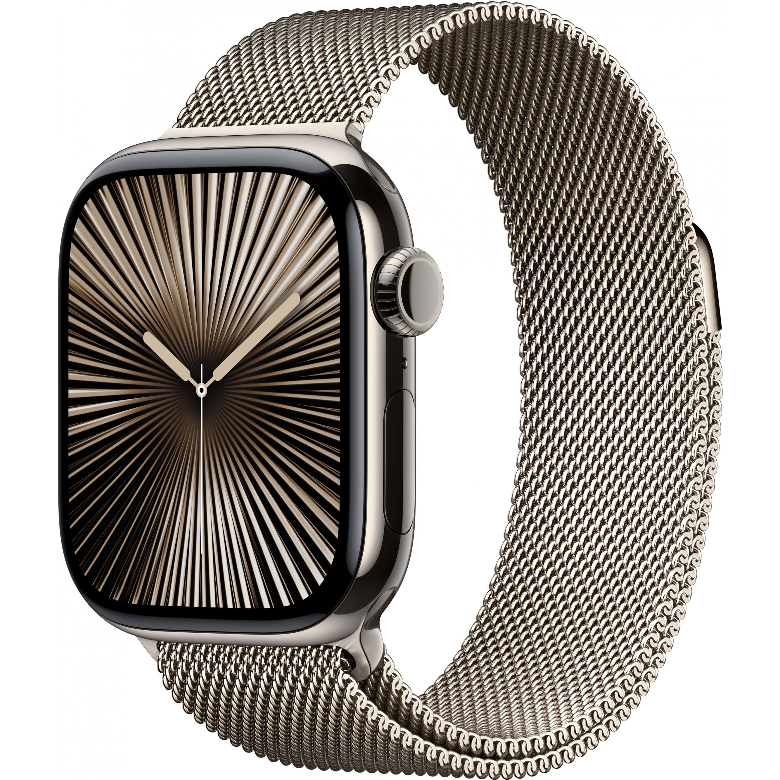 APPLE Watch Series 10 GPS + Cellular 42mm Natural Titanium Case with Natural Milanese Loop