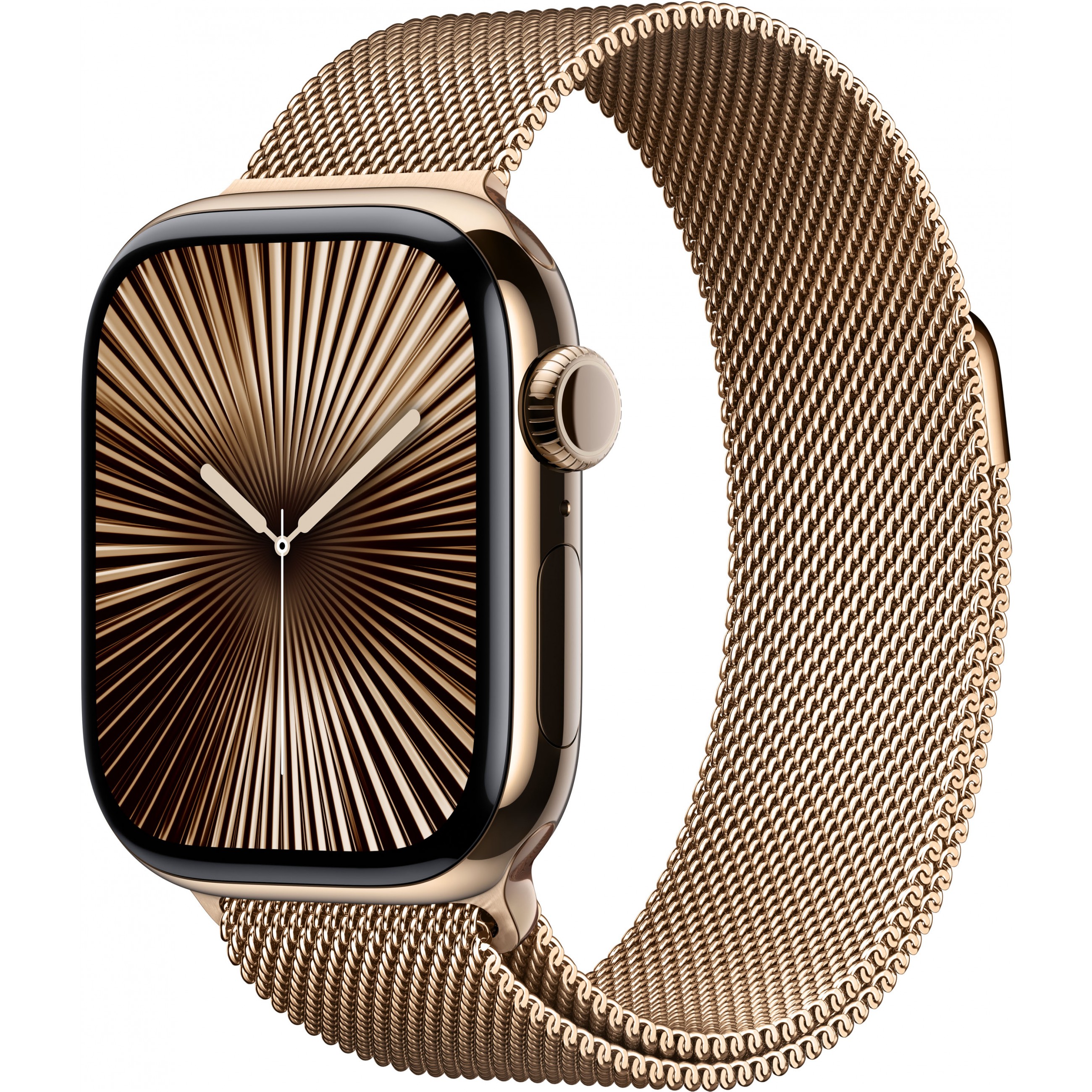 APPLE Watch Series 10 GPS + Cellular 42mm Gold Titanium Case with Gold Milanese Loop