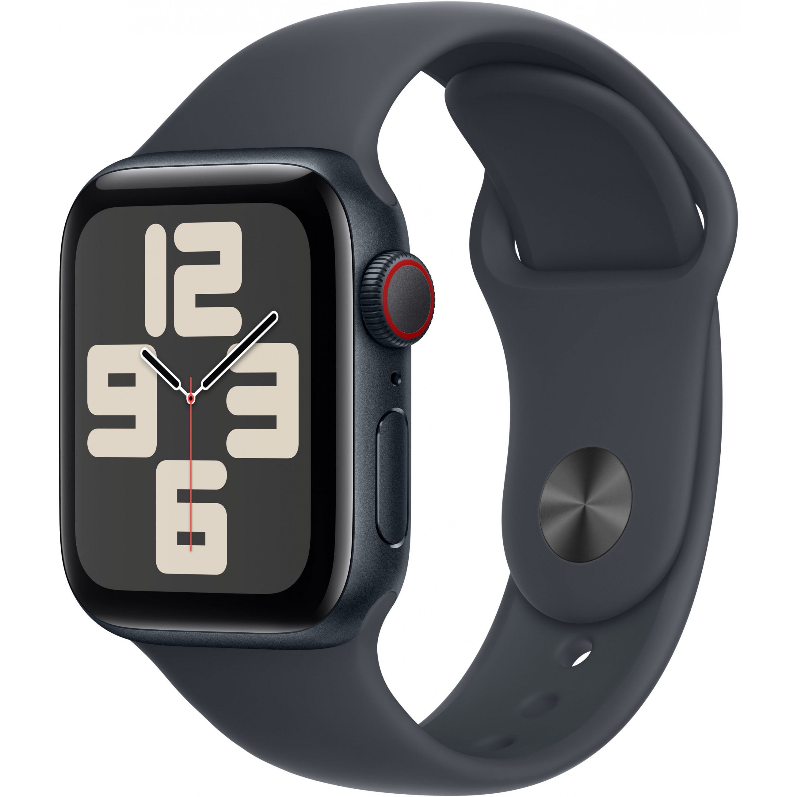APPLE Watch SE GPS + Cellular 40mm Midnight Aluminium Case with Midnight Sport Band - M/L
