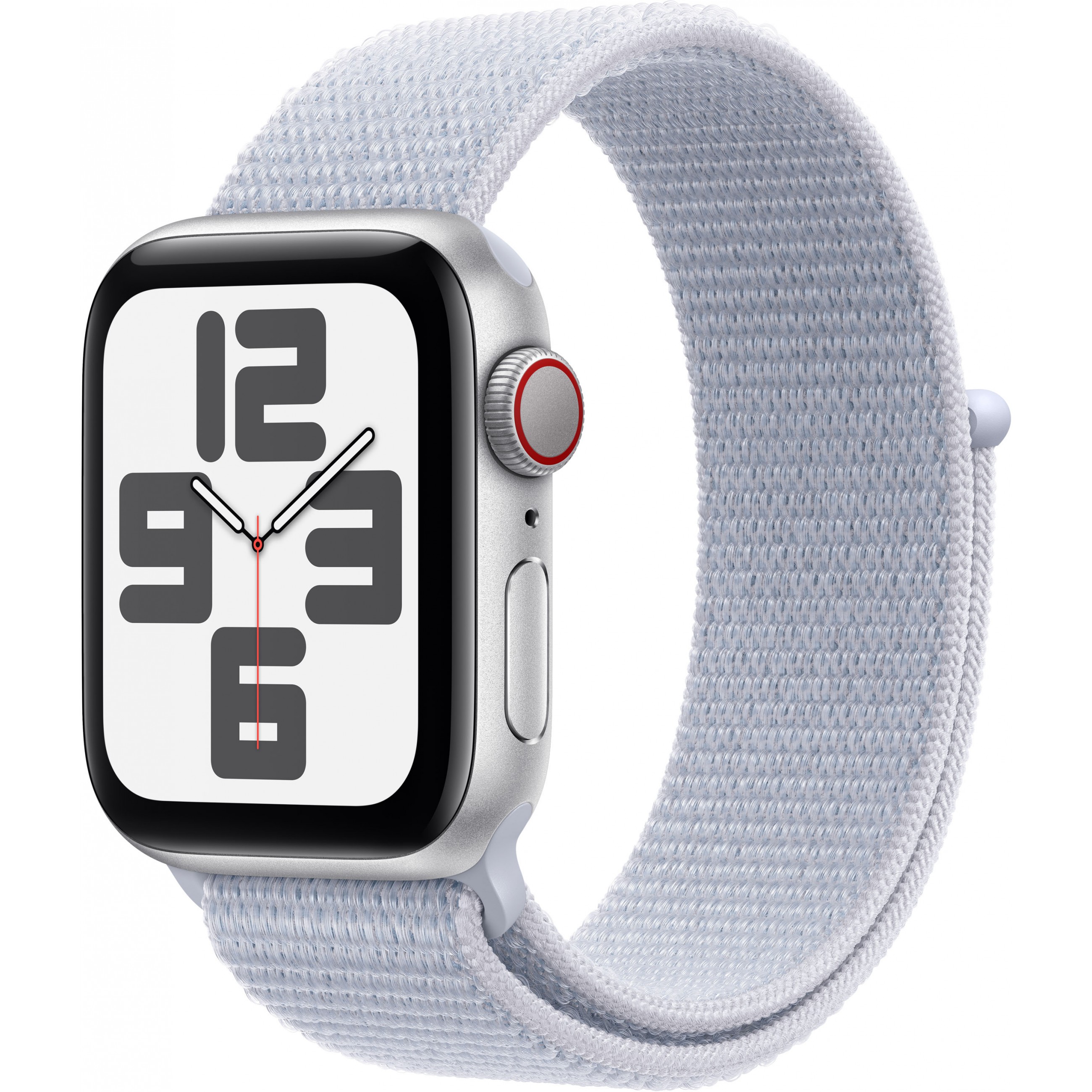 Apple Watch SE GPS + Cellular 40mm Silver Aluminium Case with Blue Cloud Sport Loop
