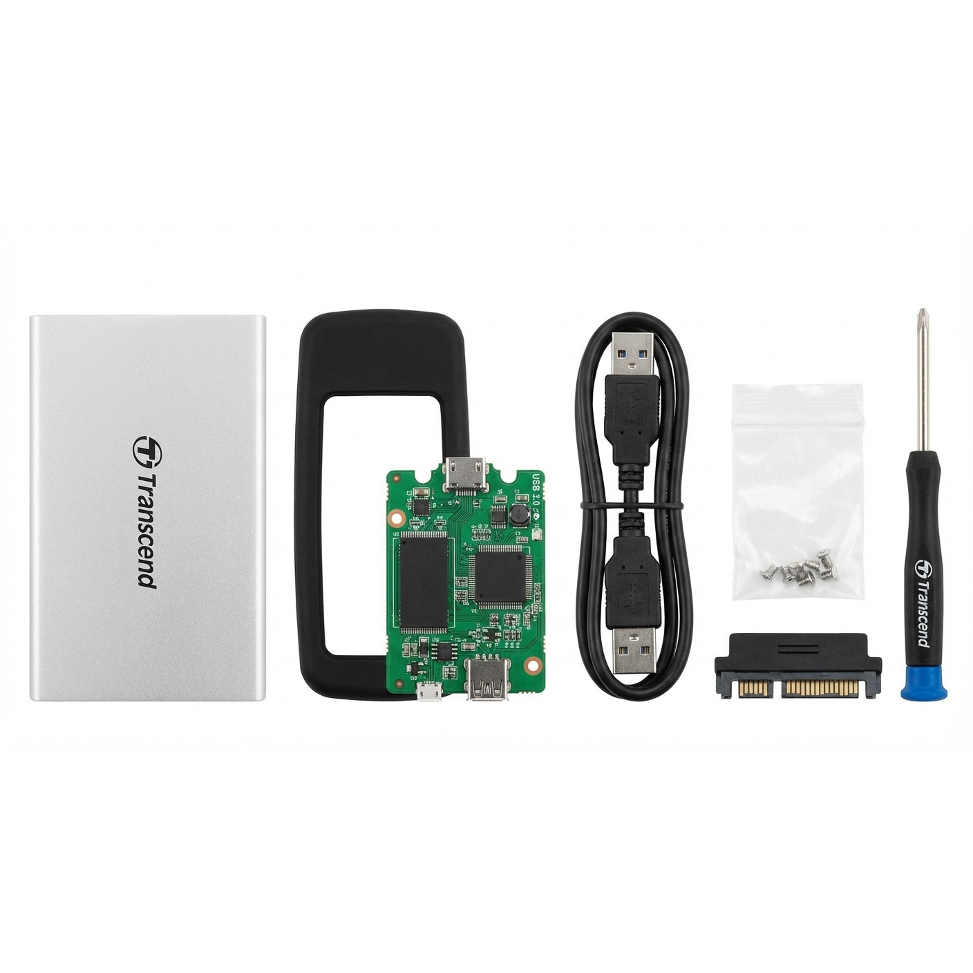 TRANSCEND StoreJet 25CK3 SSD/HDD 0GB extern 6,4cm 2,5Zoll SATA 6GB/s Upgrade Kit Leergehäuse